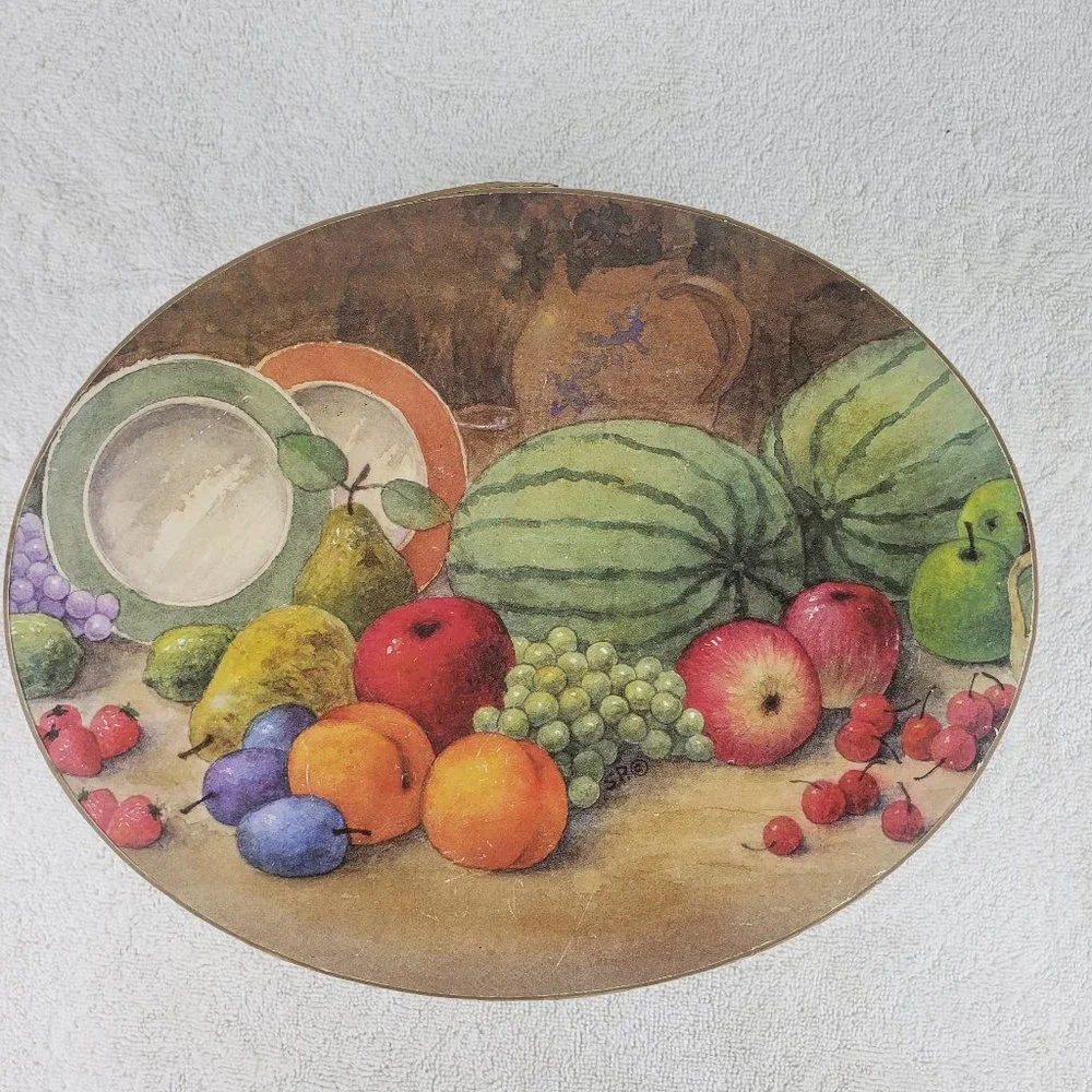 Small Oval Fruit Patterned Storage Box